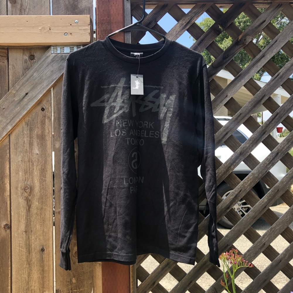 Black Unisex Stussy Ling Sleeve